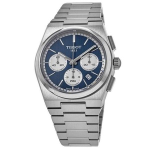 Tissot PRX T-Classic Chronograph Blue Dial 27 Jewels Automatic 100M Mens Watch