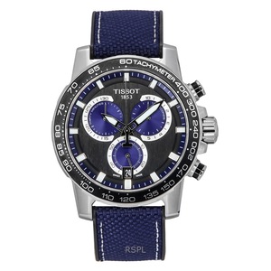 Tissot Supersport Chronograph Textile Strap Black Dial Quartz T125.617.17.051.03 100M Men's Watch