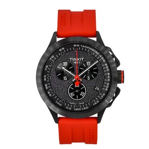 Tissot T-Race Vuelta Chronograph Tachymeter Swiss Made Silicone Strap Black Dial Quartz T135.417.37.051.04 100M Mens Watch