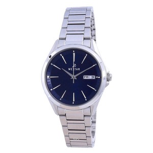 Westar Blue Dial Stainless Steel Quartz 40212 STN 104 Women's Watch