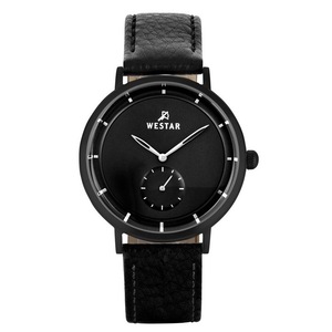 Westar Profile Leather Strap Black Dial Quartz 50246BBN103 Men's Watch