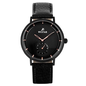 Westar Profile Leather Strap Black Dial Quartz 50246BBN603 Men's Watch