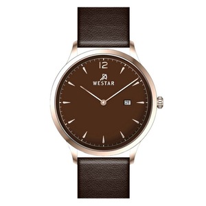 Westar Profile Leather Strap Brown Dial Quartz Date 50217PPN620 50M Mens Watch