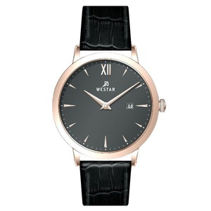 Westar Profile Leather Strap Grey Dial Quartz 50214PPN606 Men's Watch