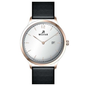 Westar Profile Leather Strap Silver Dial Quartz 50217PPN607 Men's Watch