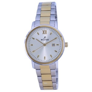 Westar Silver Dial Two Tone Stainless Steel Quartz 40245 CBN 102 Women's Watch