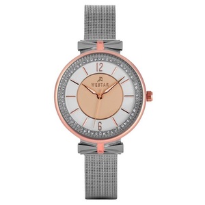 Westar Zing Crystal Accents Gold And Silver Dial Quartz 00130SPN601 Ladies Watch