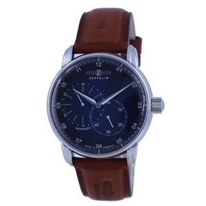 Zeppelin 100 Jahre Chronograph Tachymeter Leather Strap White Dial Quartz 86761 50M Men's Watch