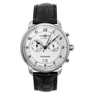 Zeppelin Friedrichshafen Chronograph Date Silver Dial Quartz 85844 Mens Watch