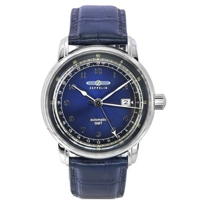 Zeppelin LZ 126 Los Angeles GMT Blue Dial Dual Time Automatic 76683 Mens Watch