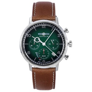 Zeppelin LZ 129 Hindenburg Chronograph Dark Green Biogranulate Dial Mens Watch