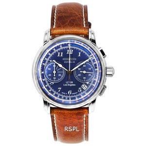 Zeppelin LZ126 Los Angeles Chronograph Tachymeter Blue Dial Z76143 Mens Watch