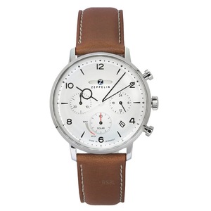 Zeppelin LZ129 Hindenburg Chronograph Brown Leather Strap Z80865N 50M Mens Watch