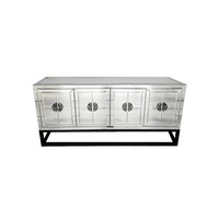 CLEARANCE Athens Mirrored Buffet / Side Board Table - Black