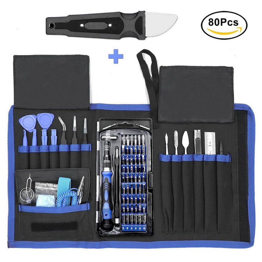 80 in 1 Precision Screwdriver Set with 54 Bits Magnetic Repair Tool Kit Micro Built-in Box for Electronics PC Phone Laptop Drones Watch