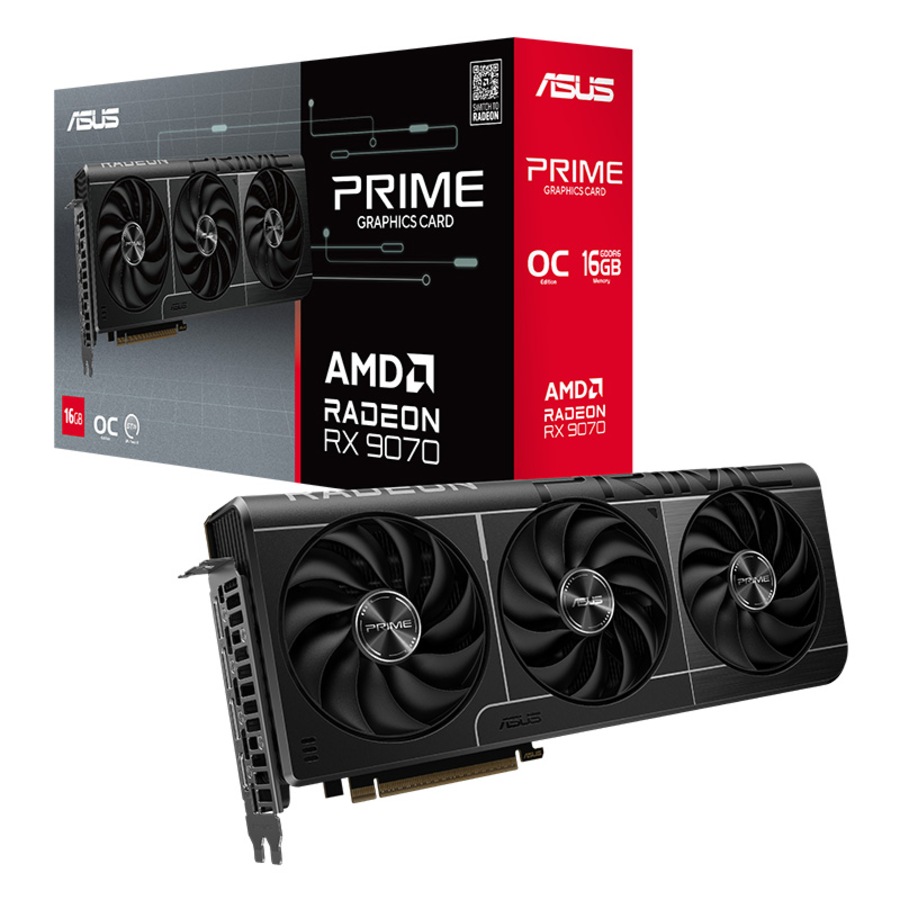 Asus Prime Radeon RX 9070 OC 16G Graphics Card (PRIME-RX9070-O16G)
