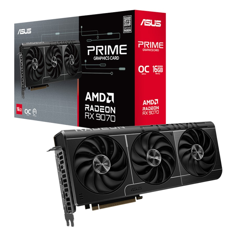 Asus Prime Radeon RX 9070 OC 16G Graphics Card (PRIME-RX9070-O16G)