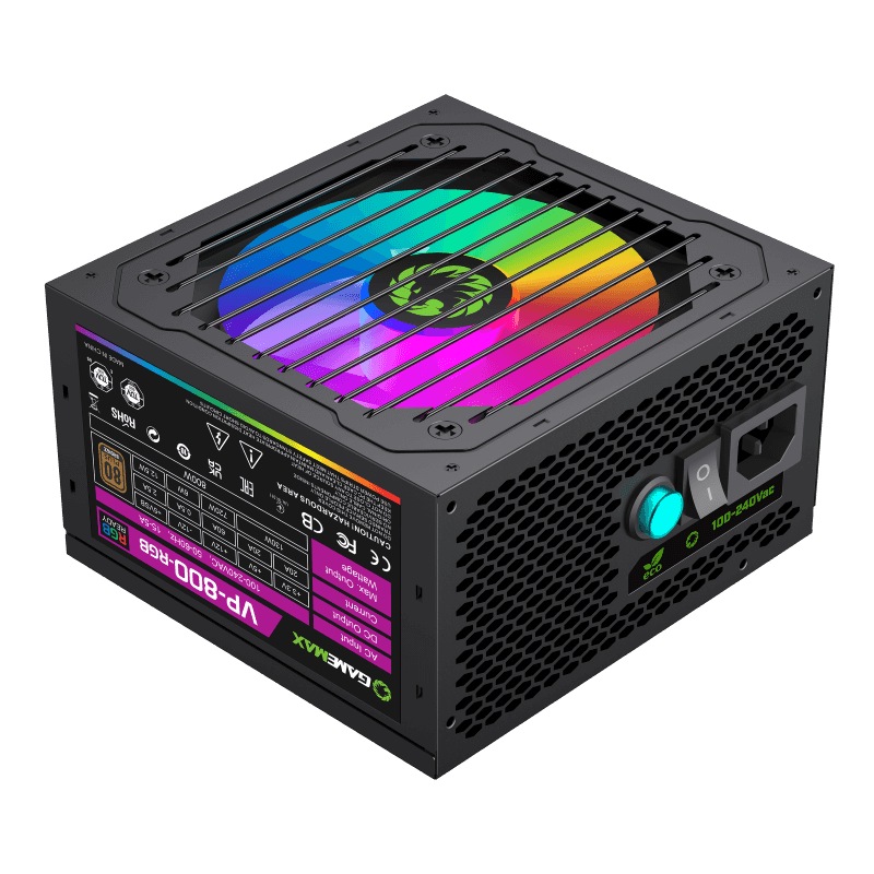 Buy Gamemax VP-800-RGB 700W RGB Power Supply - black - MyDeal