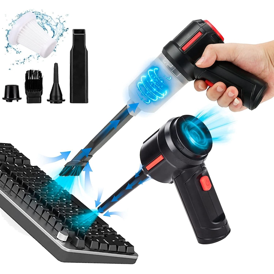 Keyboard Cleaner Kit 3-in-1 Computer Vacuum Cleaner Cordless Compressed Air Duster Rechargeable Car Hoover Handheld Mini Vacuum Keyboard Vacuum