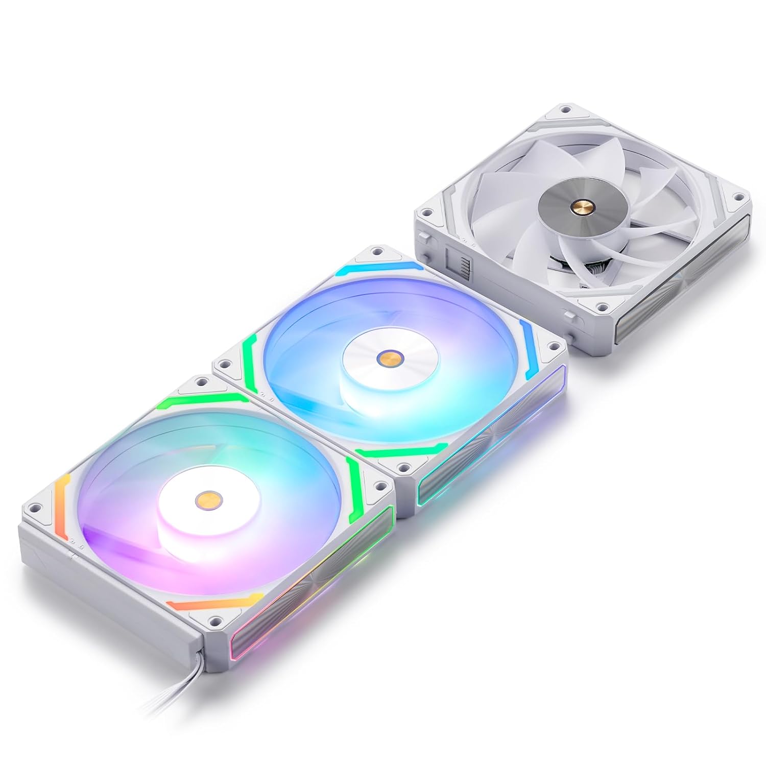 TZMRIT Ventilateur PC RGB 120mm - Pack De 3 - Daisy Chain ARGB PWM - Flux Inversé - Miroir Infini & Silencieux