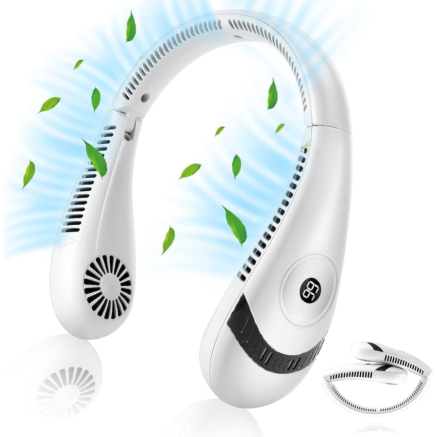 Neck Fan Portable Neck Fans Rechargeable Personal Fan 360° Cool Airflow Bladeless Fan Air Conditioner Wearable Fan Foldable Fan Hands Free Neck Fan
