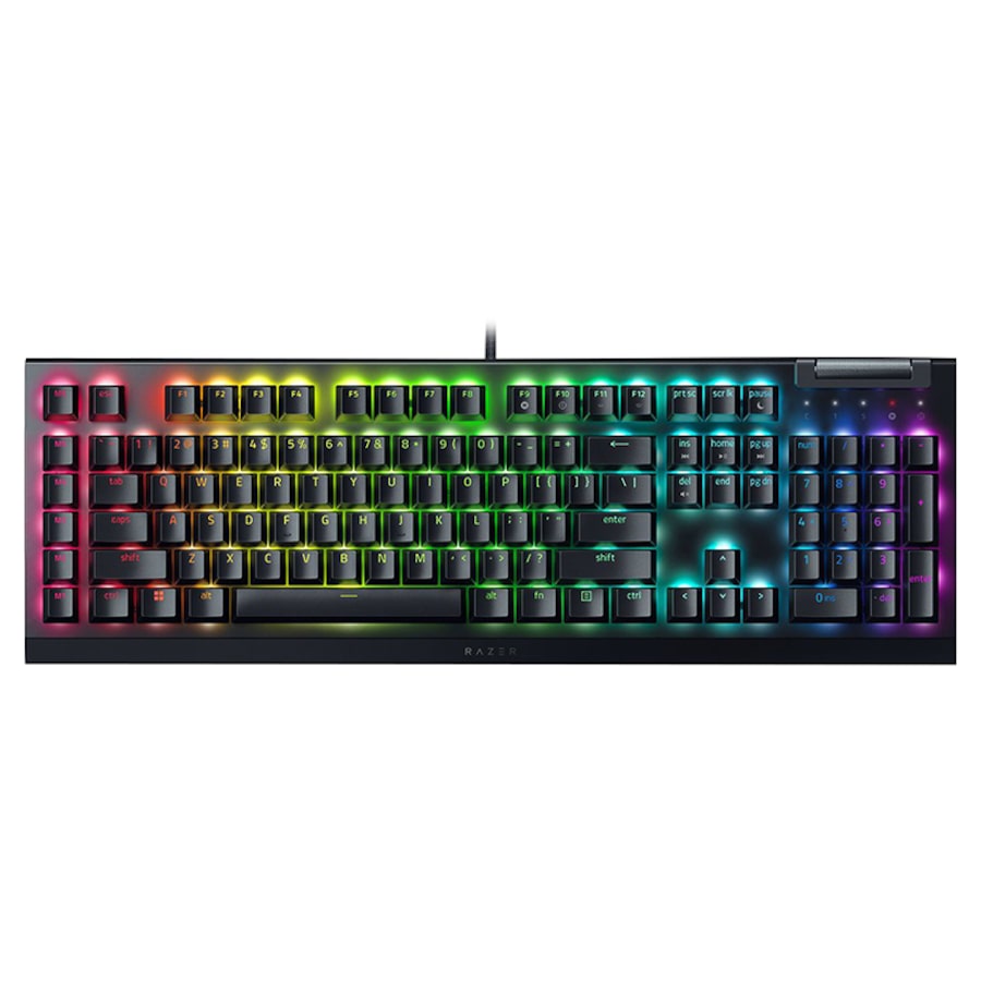 Razer BlackWidow V4 X Mechanical Gaming Keyboard - Yellow Switch (RZ03-04701800-R3M1)