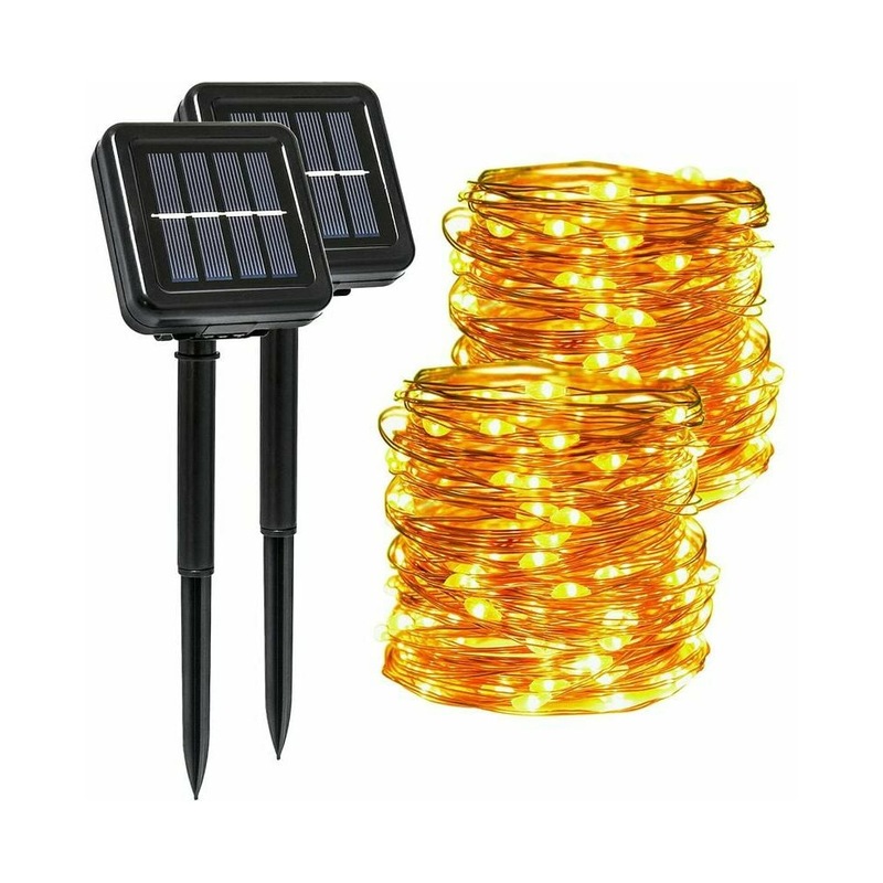 Buy 10M Solar Fairy Lights 100 LED Waterproof Copper Wire String Lights