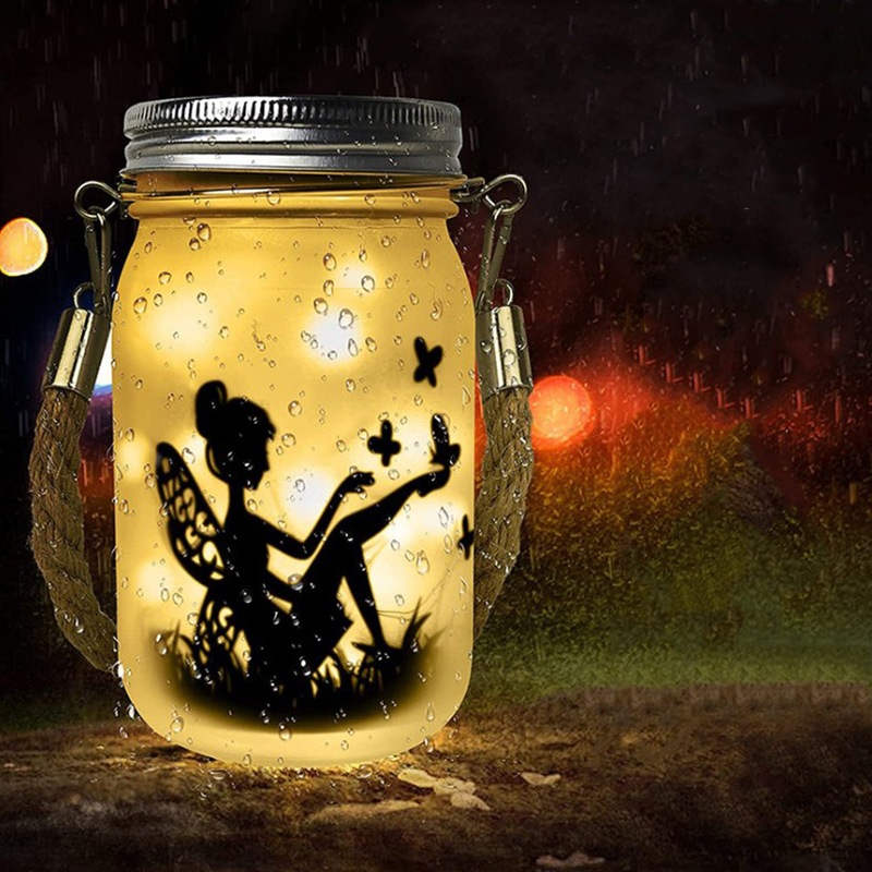 Buy 2 Pack DIY Fairy Mason Jar Lights 10 LED Solar Warm White String