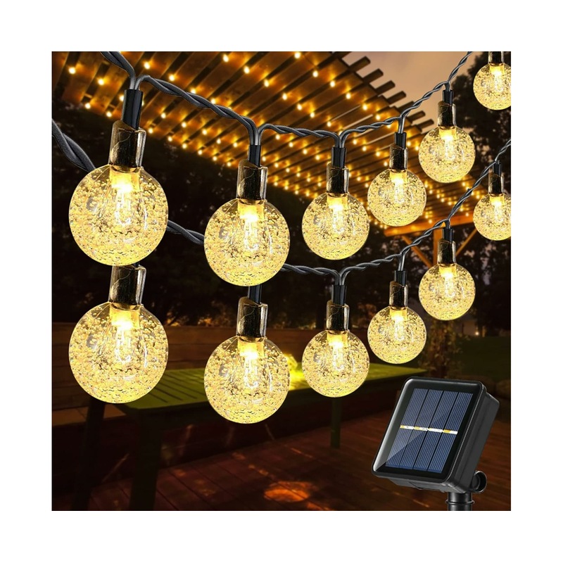 Buy Solar String Lights Outdoor 12m, 100 LED, Waterproof Crystal Ball