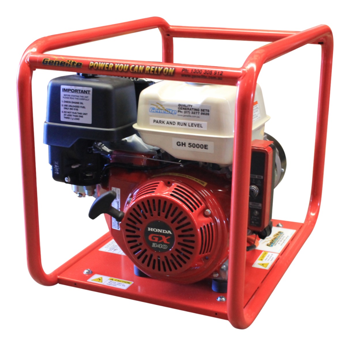 6.0kVA Honda Generator Electric Start Single Phase Australia