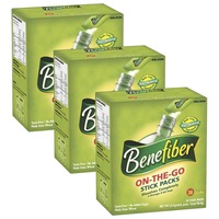 Benefiber Natural Fibre Supplement On-the-Go Stick 28 Sticks x 3 Pack