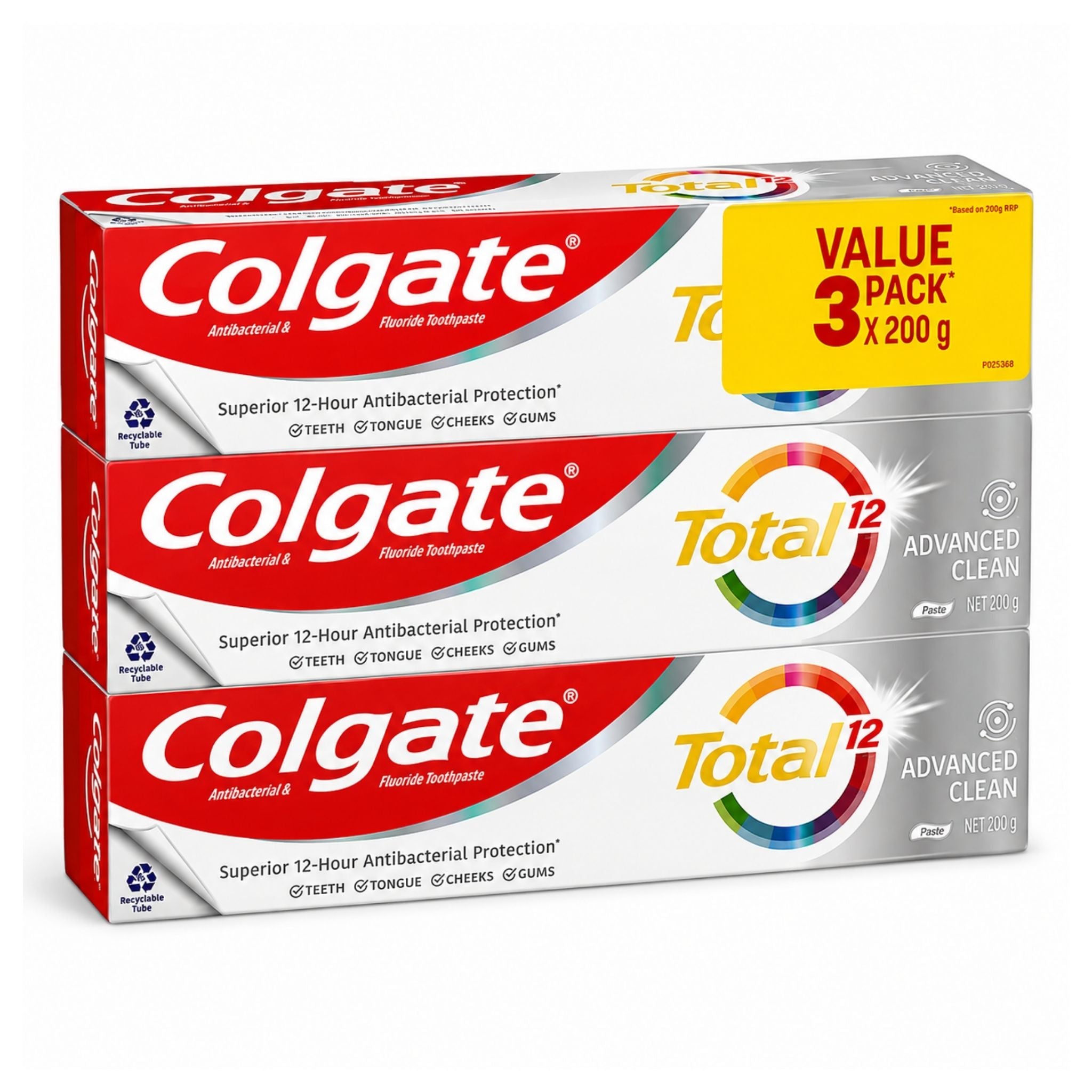 Colgate Advanced Clean Buy Colgate Total 12 Advanced Clean Toothpaste 200 g – Value 3‑Pack ...