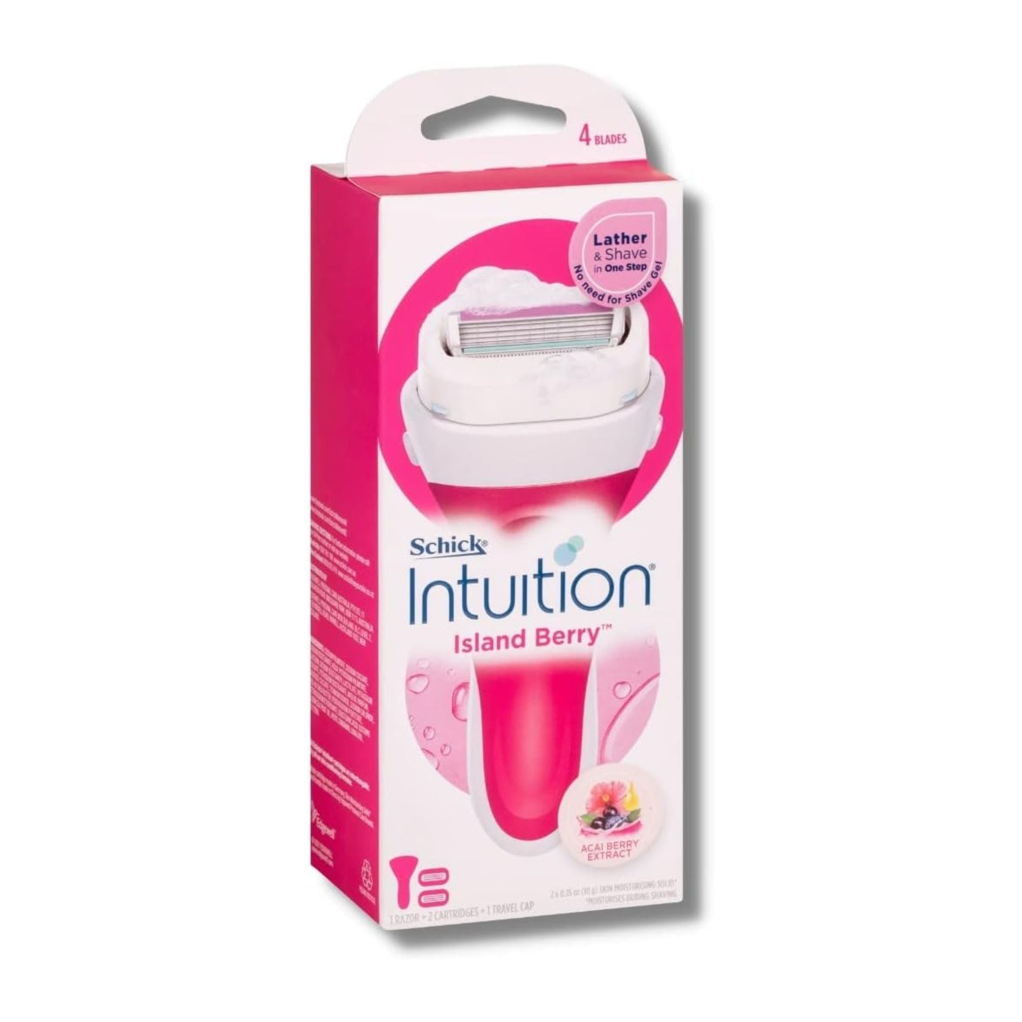 Buy Schick Intuition Island Berry Razor Kit – Acai Berry Extract, 2 ...
