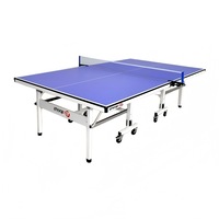 TOPONE 16mm MDF Top Steel Leg Indoor Table Tennis Table Ping-pong Table Home Game - Blue -10-Minute Assembly