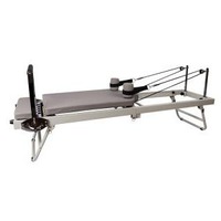 TOPONE Foldable Steel Frame Pilates Reformer Machine Perfect for Home Workouts - Beige
