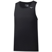 Mizuno Mens Alpha Vent Singlet Gym Training Running Top (Black)
