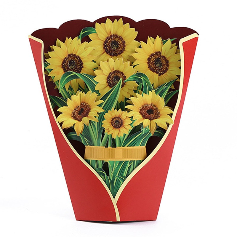 Buy 3D Pop Up Bouquet Greeting Cards Kit Festive Forever Paper Flower ...