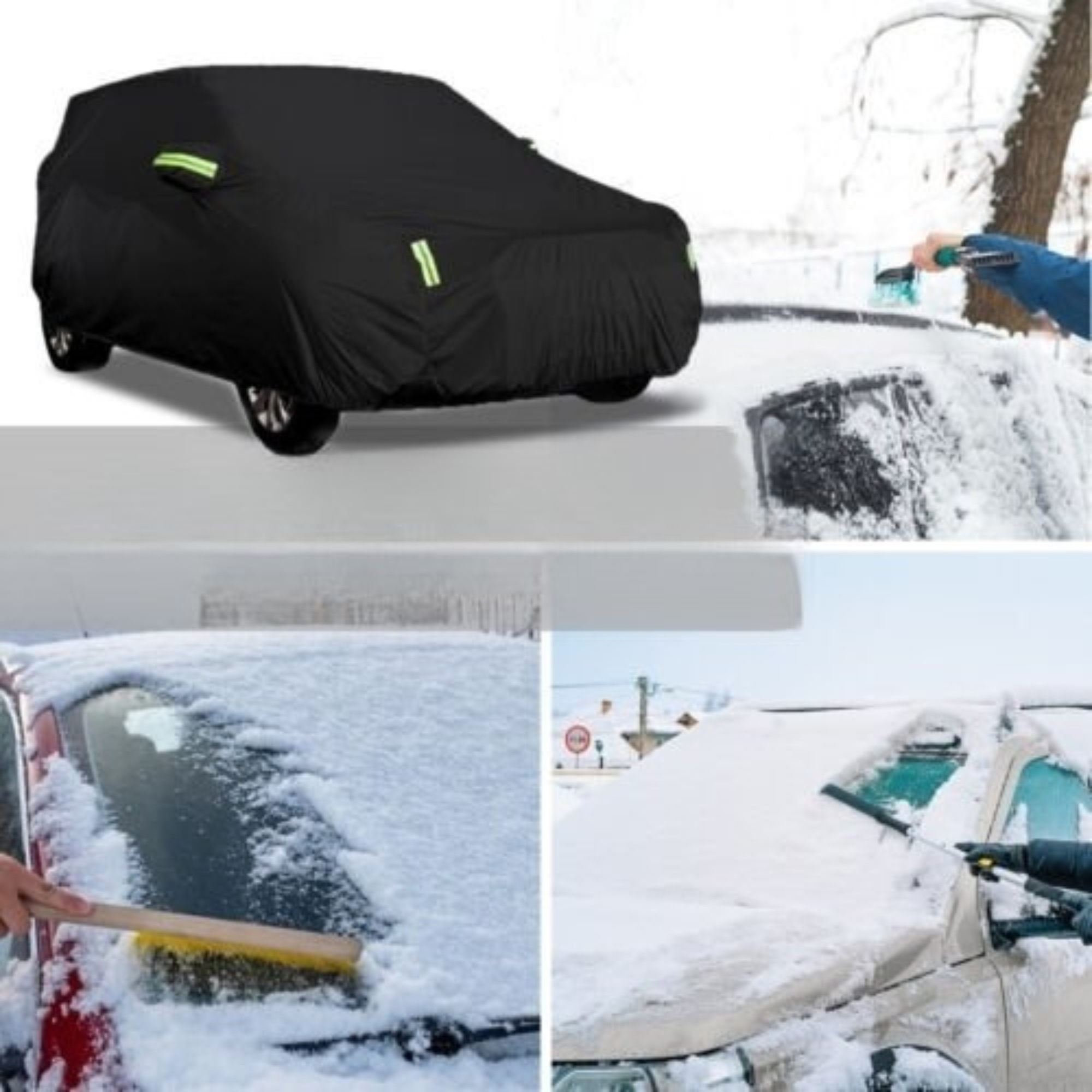 190T Waterproof Sedan Car Cover Full Coverage UV Sun Rain Protection