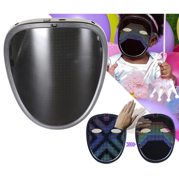 Buy Gesture Control LED Mask Transforming Light-Up Face Mask for ...