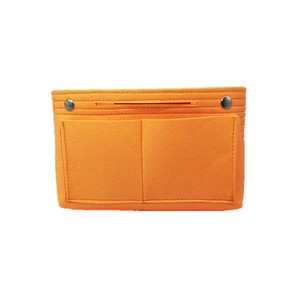 Orange Women Handbag Felt Bag Tote Insert Liner Purse Pouch