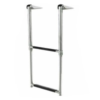 Telescoping Boat Ladder 2-Step Stainless Steel Folding Ladder for Marine Use
