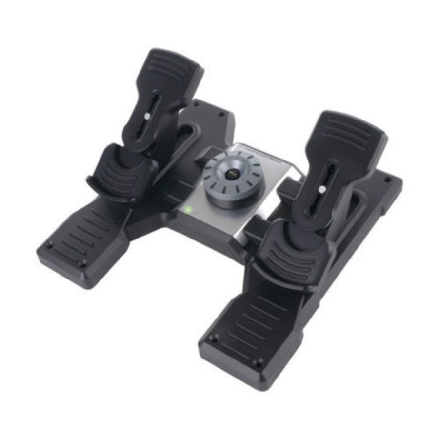 Logitech Flight Rudder Pedals Professional Simulation Rudder Pedals with Toe Brake
