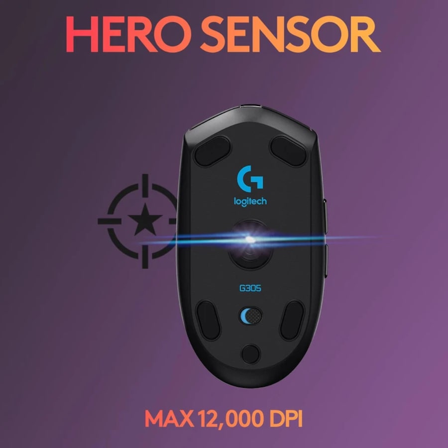 Logitech G305 Lightspeed Wireless Gaming Mouse (Black)