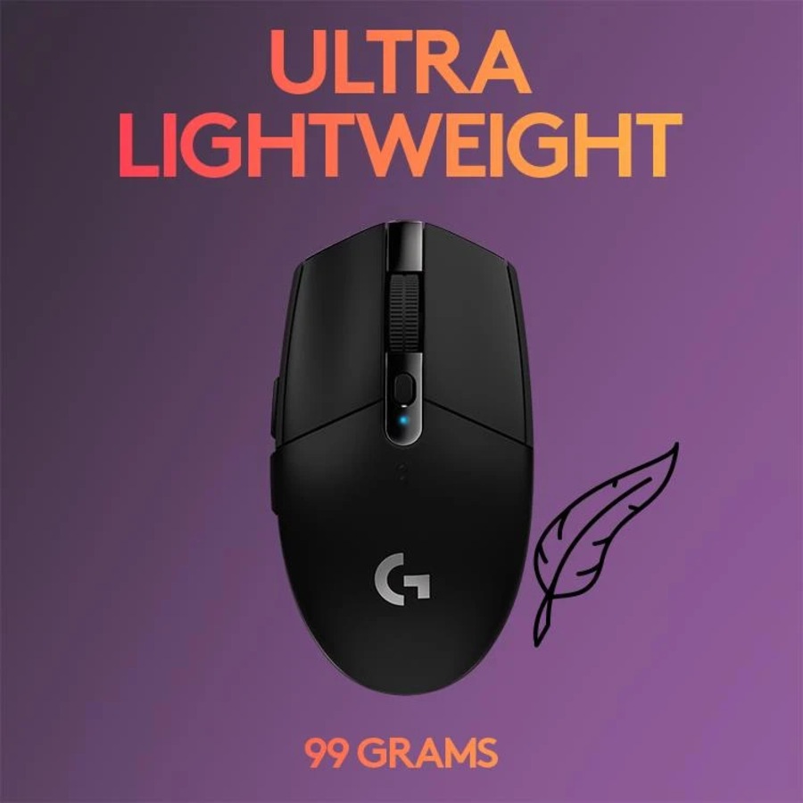 Logitech G305 Lightspeed Wireless Gaming Mouse (Black)
