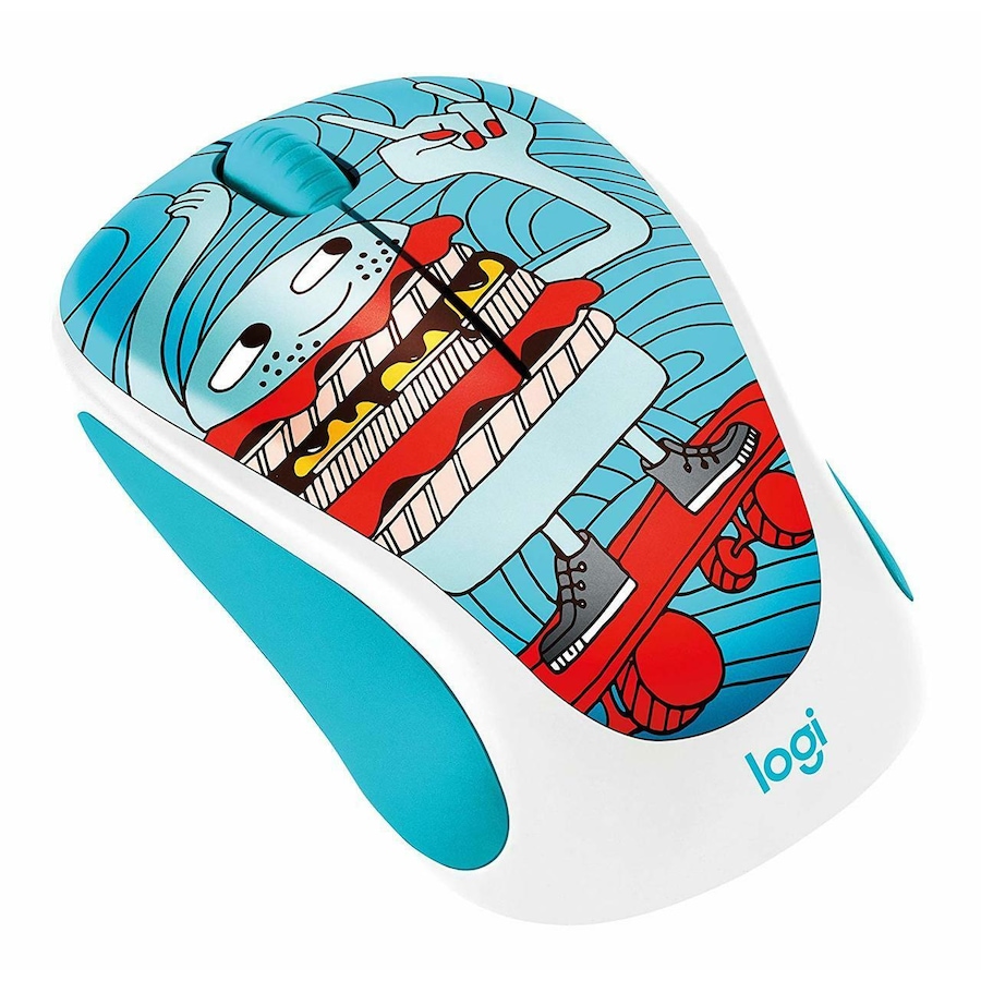 Logitech M238 Wireless Mouse Doodle Collection- Skateburger