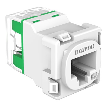 Clipsal 30RJ45SMA6AC-WE, RJ45 Jack, Clipsal Actassi, CAT6A UTP 30M Australia