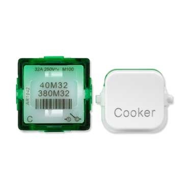 Clipsal Pro Series, Cooker switch, 40M, 32 A, White - P40M32COOK-XW Australia