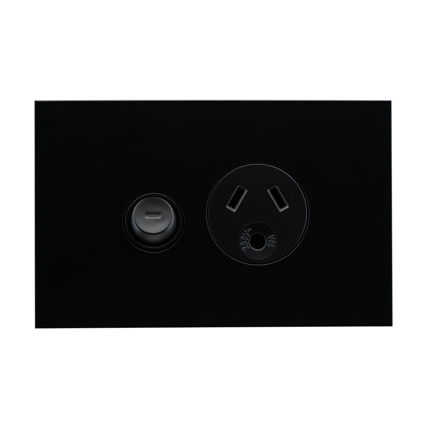 Clipsal Saturn Zen Single Powerpoint 1 socket Round Earth Zen Black 10 Amp 250V - Z4015L-ZB Australia