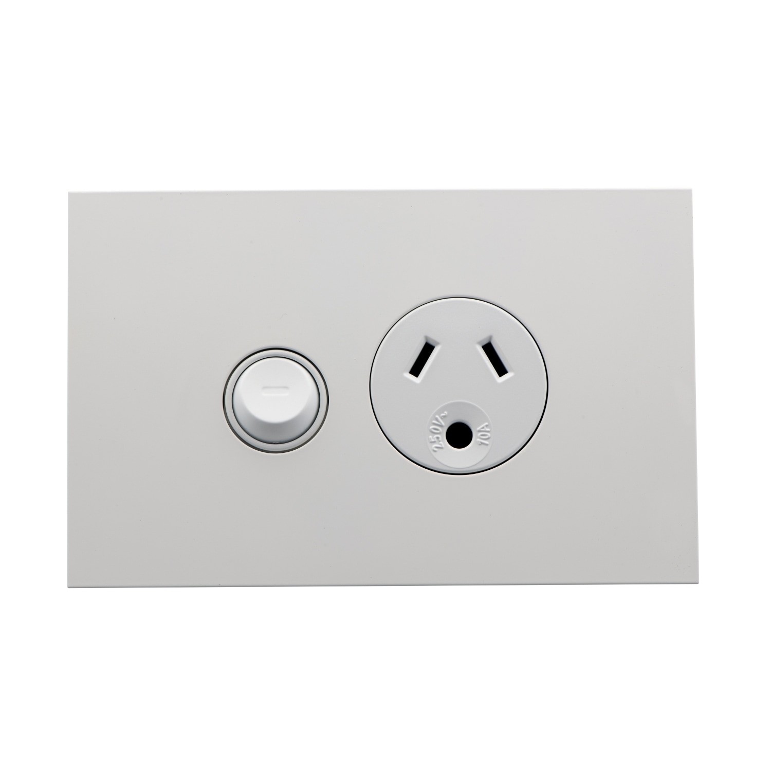 Clipsal Saturn Zen Single Powerpoint 1 socket Round Earth Zen White 10 Amp 250V - Z4015L-ZW Australia