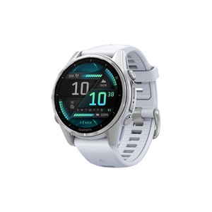 Garmin Fenix 8 AMOLED Glass Smart Sports Watch (Silver/Whitestone Band, 43mm)